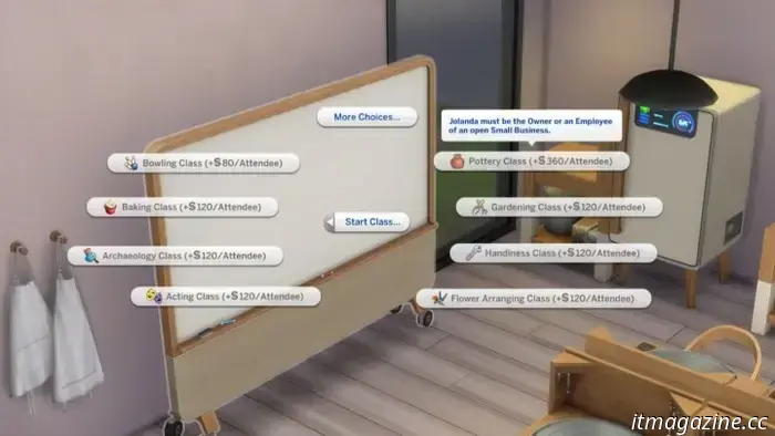 Come gestire una lezione e una lezione in The Sims 4 Imprese e hobby