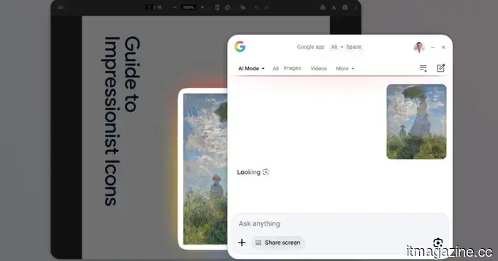 The Google app has just been released on Windows and aims to incorporate a Spotlight-like feature from Macs.