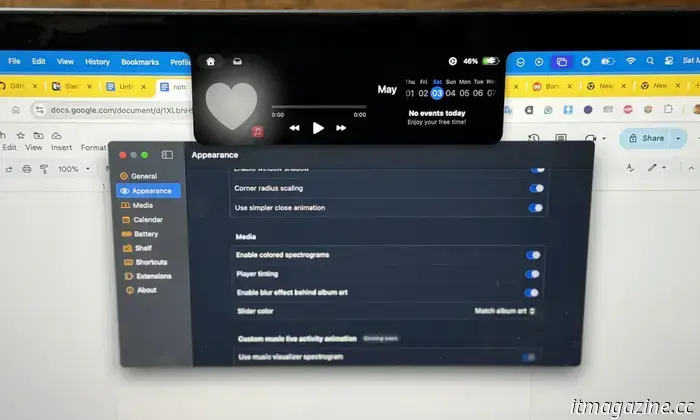 Я не фанат MacBook notch, поэтому превратил его в центр активного отдыха
