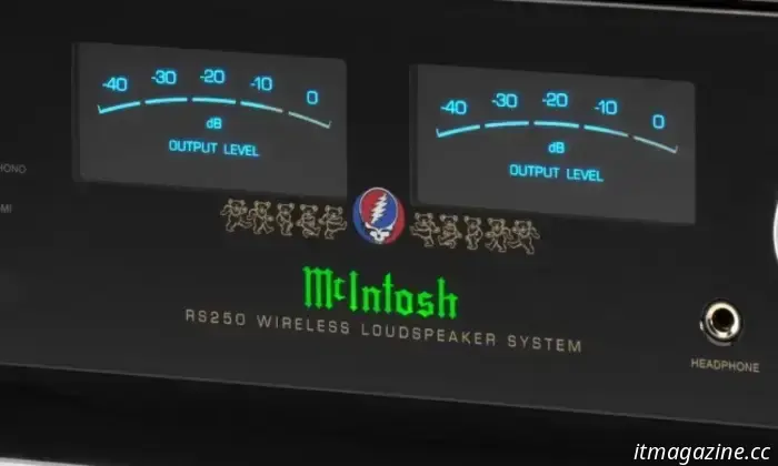 McIntosh celebrates the 60th anniversary of the Grateful Dead with Stealie speakers.