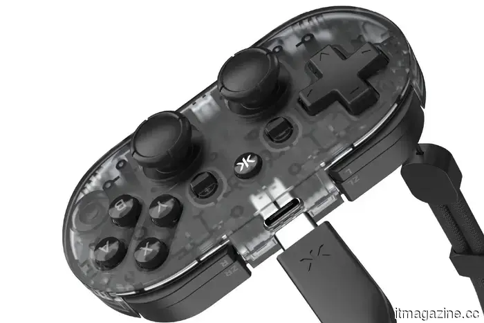 The adorable keychain controller from CRKD enhances gaming with TMR thumbsticks.