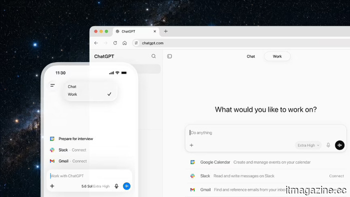 OpenAI introduces ChatGPT Work, an agent designed to complete tasks.