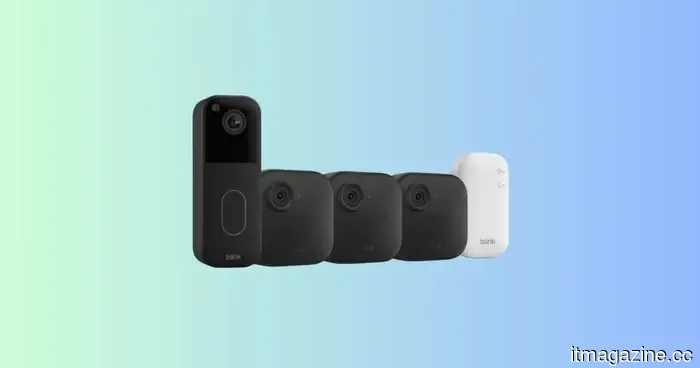 This Blink bundle includes a video doorbell and three outdoor cameras for $103, and no wiring is required.