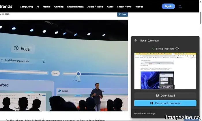 Windows Recall still provides a backdoor into your personal PC history.