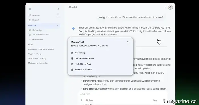 NotebookLM arriva all'interno dei quaderni Gemini a partire da oggi.