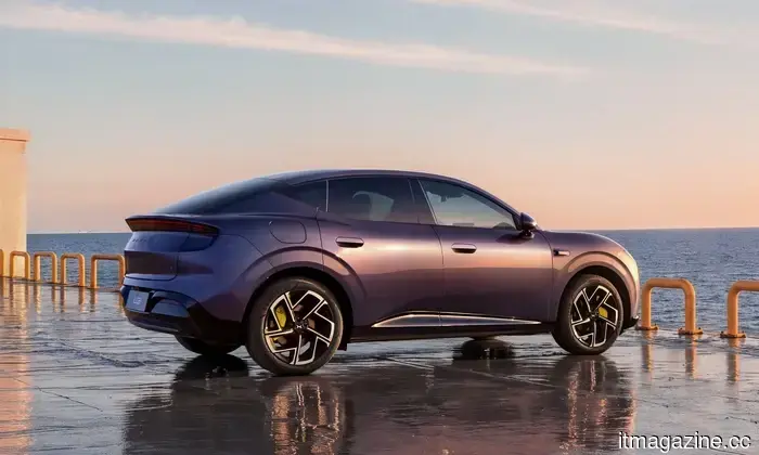 This stylish Chinese electric vehicle combines supercar aesthetics with three AI systems.