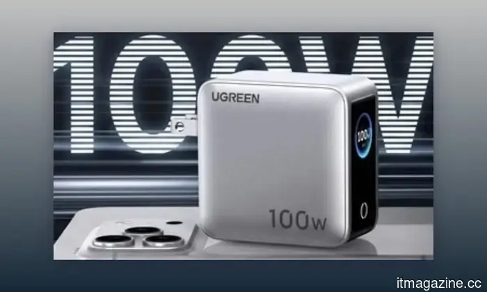 Ugreen's newest travel adapter features 100W of power, four ports, and a display all in a single charger.