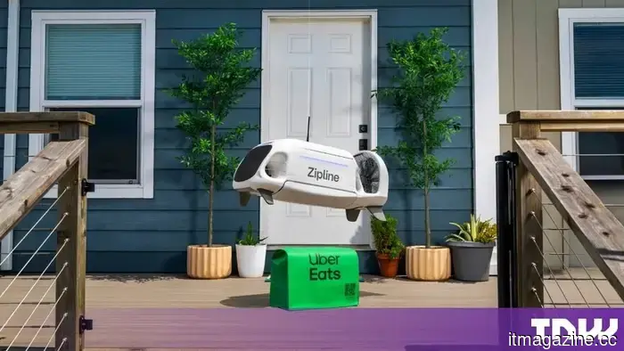 Uber is collaborating with the drone-delivery company Zipline and aims for one million drone deliveries each day.