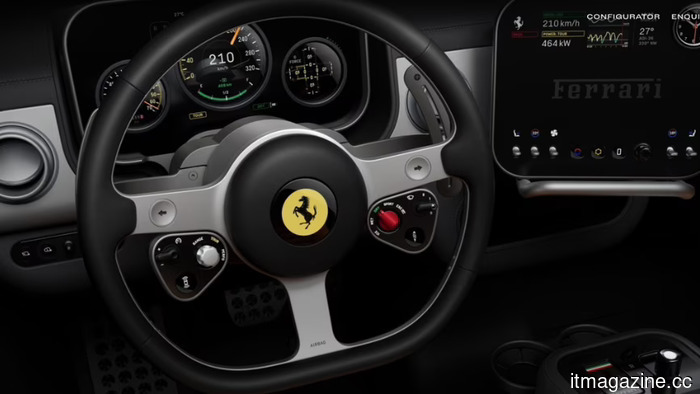Ferrari shares decline by 7% following the unveiling of the Luce electric vehicle.
