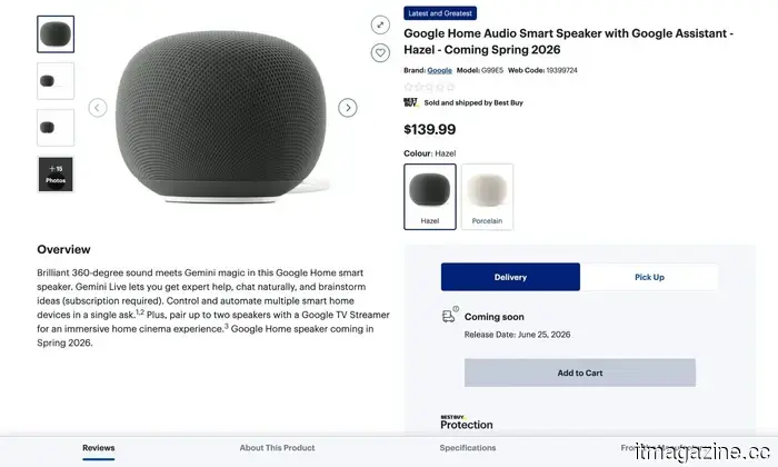 Google's first new smart speaker in six years may soon have a launch date.