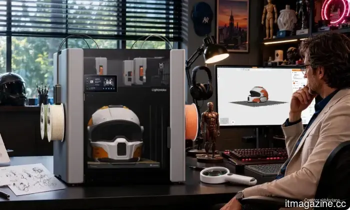 How LightMake is innovating desktop 3D printing with four separate printheads.