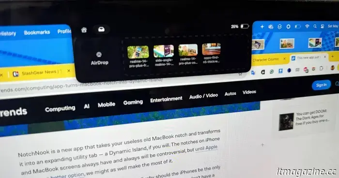 Я не фанат MacBook notch, поэтому превратил его в центр активного отдыха