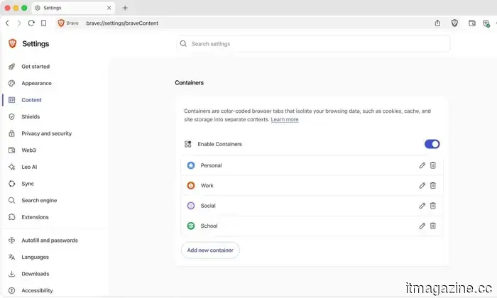 Brave's latest Container feature is a game-changer for those managing several accounts.