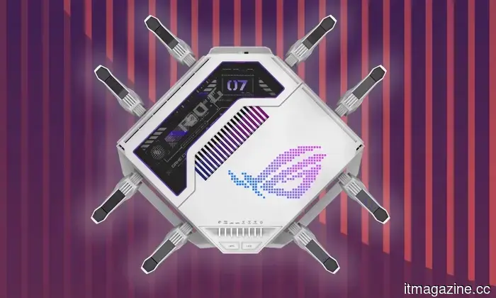 I inquired with Asus regarding their router that resembles an alien spacecraft. Its ROG lineage extends beyond just gaming.