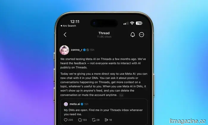 Meta AI is entering your Threads direct messages, which is where uncomfortable AI conversations typically happen.