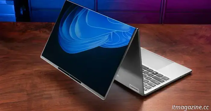 La nueva versión de Lenovo de las computadoras portátiles con pantalla plegable literalmente se mantiene erguida