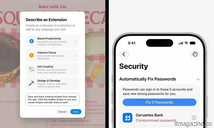 Apple Intelligence is arriving on Safari, featuring more intelligent tabs, personalized extensions, and improvements to password management.