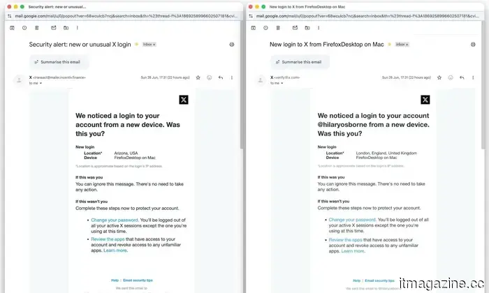 Новая фишинговая схема X использует поддельные уведомления о входе, чтобы украсть вашу учетную запись.