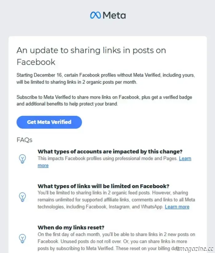 Facebook vuole trasformare la condivisione di link di base in una funzione a pagamento.