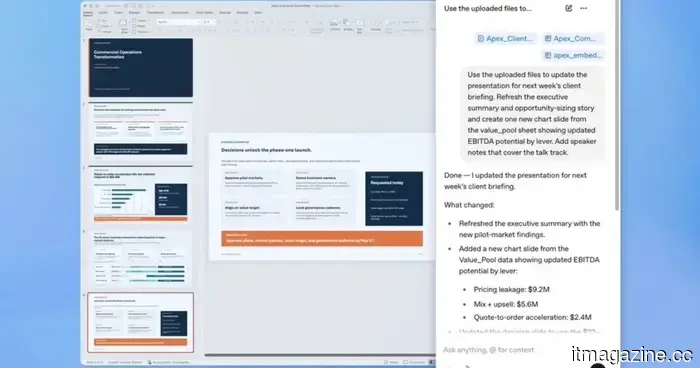 ChatGPT is integrated into PowerPoint, allowing you to narrate your way through the slides.