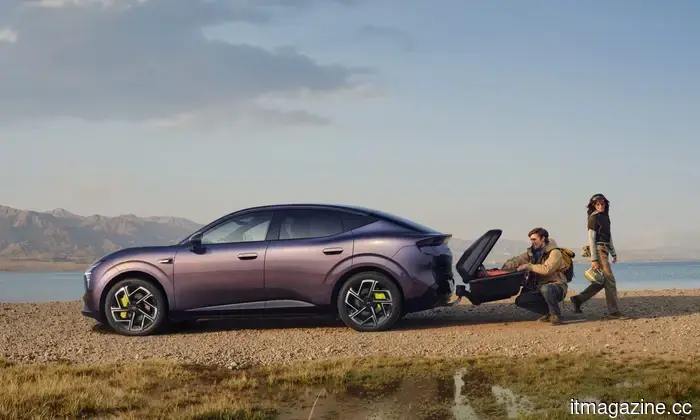 This stylish Chinese electric vehicle combines supercar aesthetics with three AI systems.