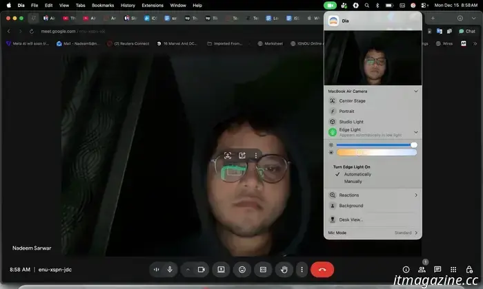 macOS 26.2 introduce un effetto luminoso sui Mac e mi ha sorpreso nel buio totale.