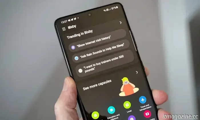 Bixby sui telefoni Galaxy potrebbe presto rivaleggiare con Gemini offrendo risposte più intelligenti.