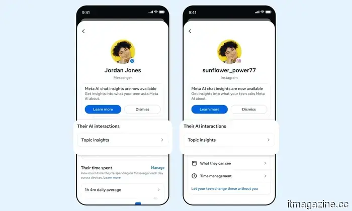 Meta will allow parents to view their children's conversations with AI and step in before any potential risks escalate.