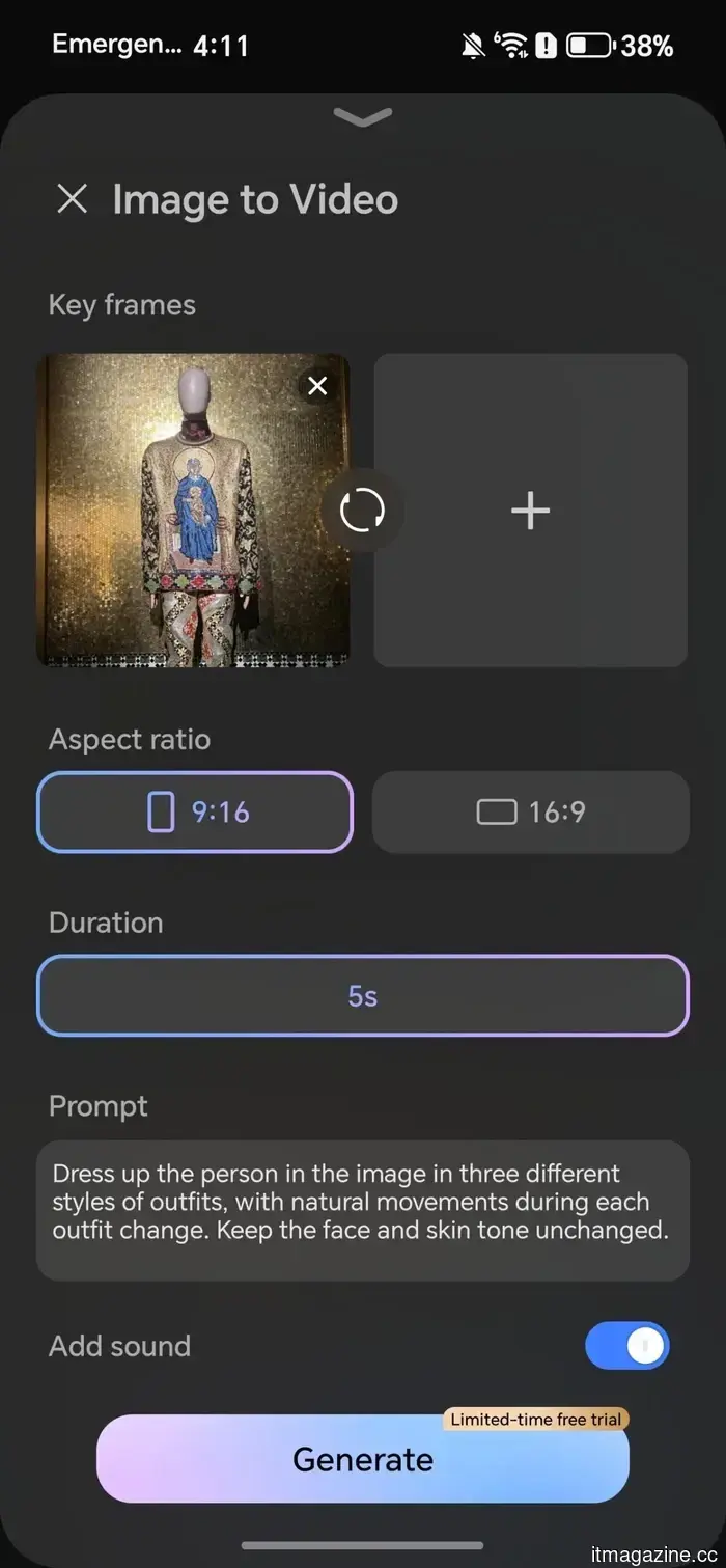 Ho testato l'AI Image to Video 2.0 dell'Honor 600 Pro e è migliore di quanto mi aspettassi.