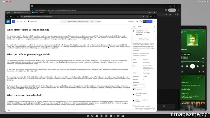 The Android desktop mode made me long for my laptop in no time at all.