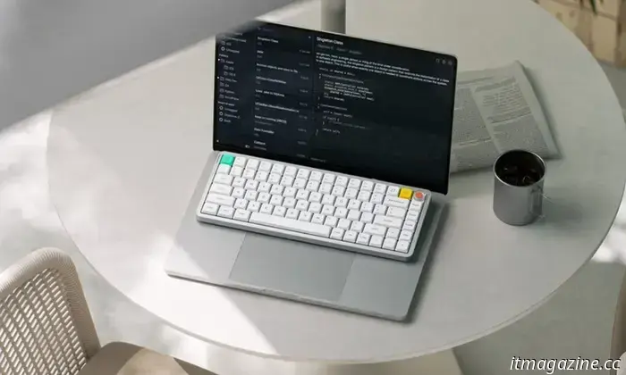 El interruptor de doble perfil del NuPhy Kick75 te permite cambiar la sensación entre trabajo y juego.