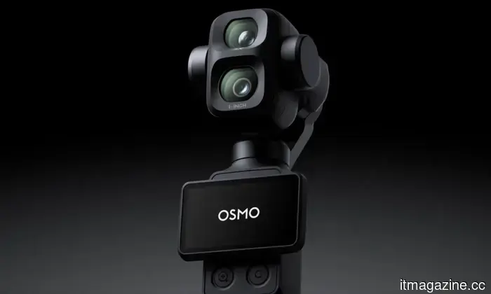 The DJI Osmo Pocket 4P features two cameras and a 1,000-nit OLED display.