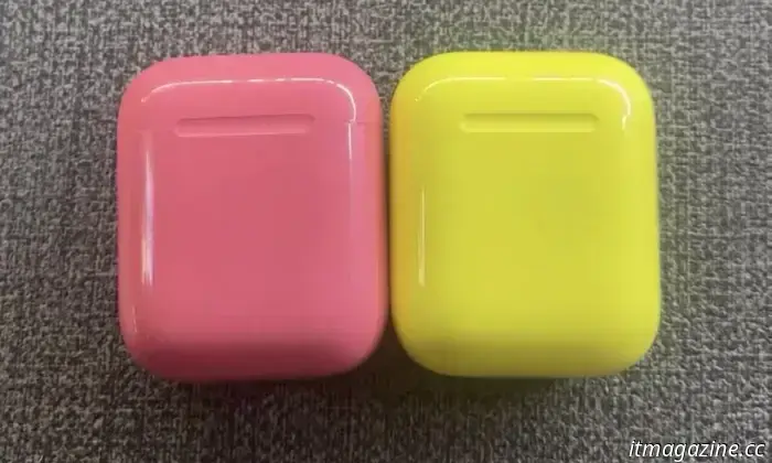 Prototipos filtrados revelan que Apple llegó a probar AirPods rosas y amarillos.