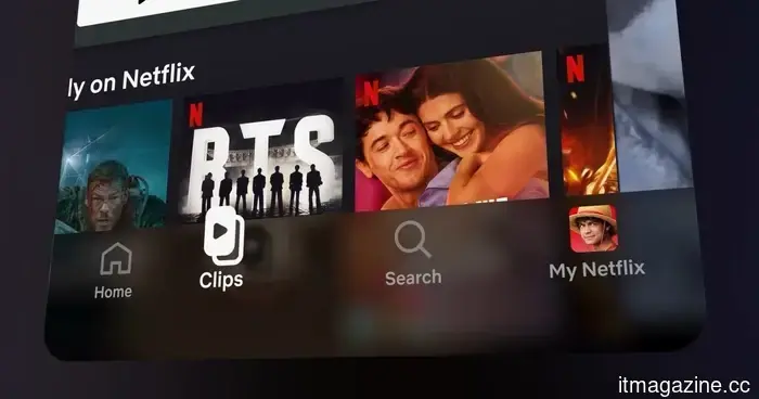 Netflix introduces its own "Clips" vertical video feed to attract users from TikTok and Reels.