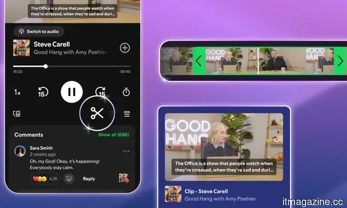 Spotify теперь позволяет вам обрезать и делиться вашими любимыми моментами подкастов в социальных сетях.