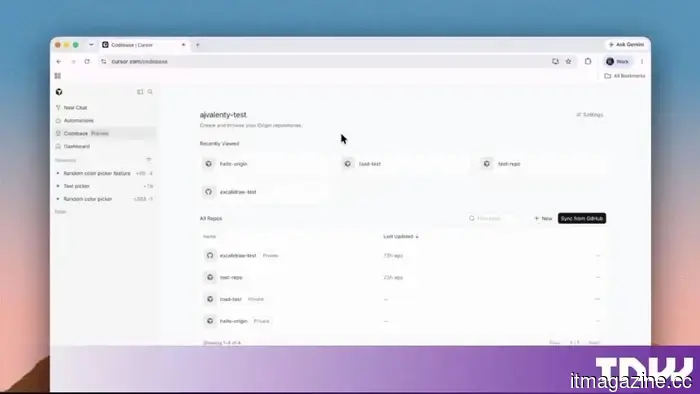 El origen del cursor está activado por defecto para los usuarios de pago, y sus términos de datos no están publicados.