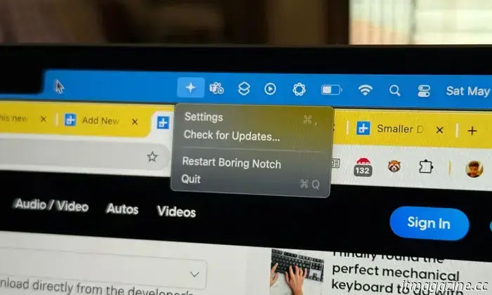 Я не фанат MacBook notch, поэтому превратил его в центр активного отдыха