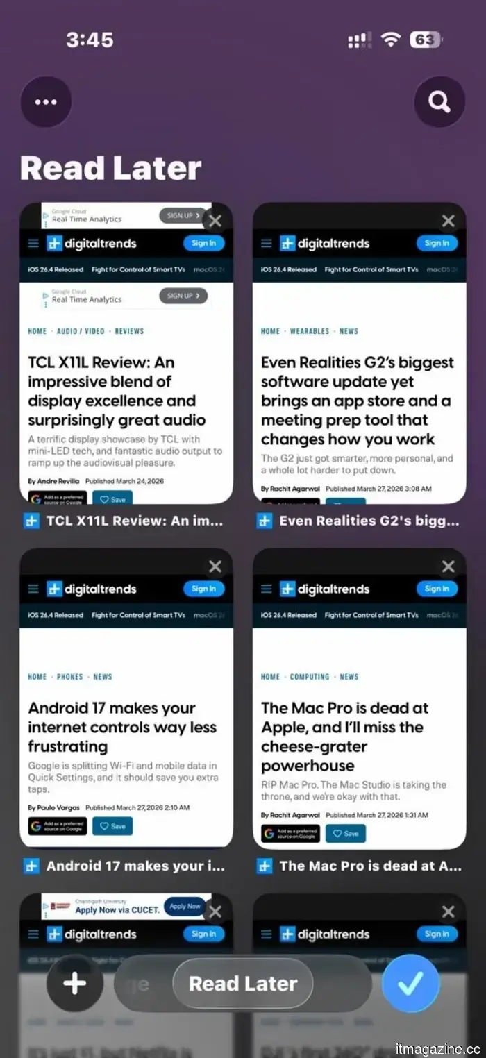 The tab stacks in the Vivaldi browser are a fantastic feature that I wish were available in Chrome and Safari.