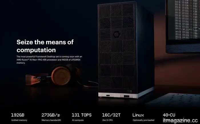 Framework Desktop объединяет Ryzen AI Max, до 192 ГБ ОЗУ и локальный ИИ в мини-ПК