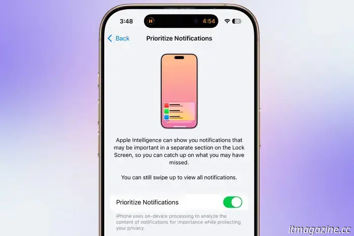 Las notificaciones prioritarias impulsadas por IA llegan a los iPhones con la actualización de iOS 18.4