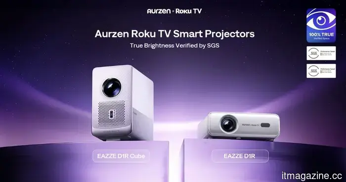Aurzen сочетает в себе Roku TV и сертифицированную SGS яркость для использования на большом экране