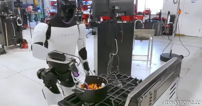 El robot Tesla aún no es sobrehumano, pero puede preparar la cena