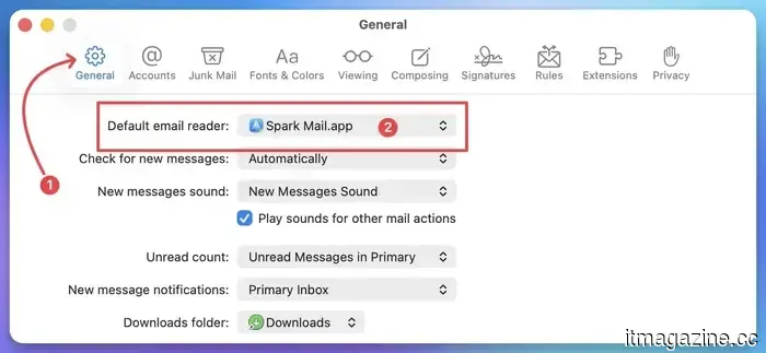 How to modify the default applications on a Mac