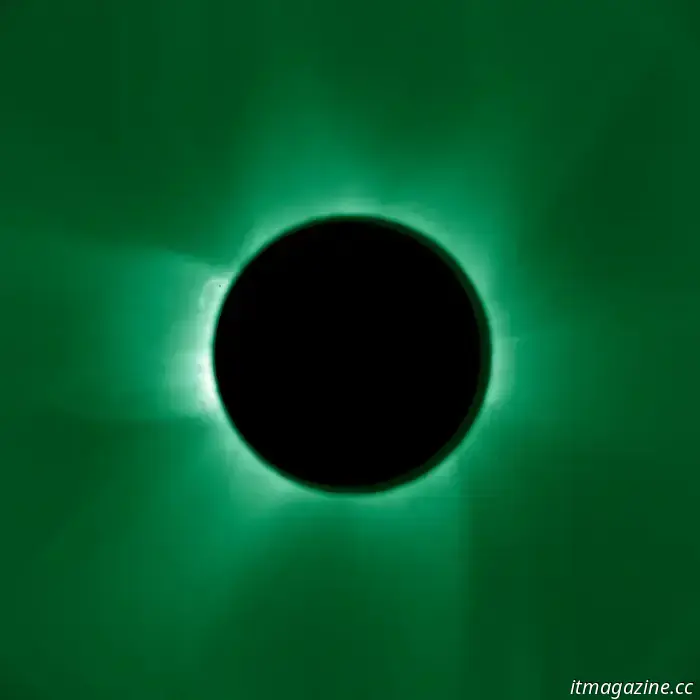 Engineered artificial solar eclipse in Europe provides fresh perspective on the Sun.