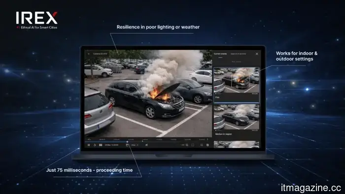 IREX introduces AI fire detection technology that operates on current camera networks.