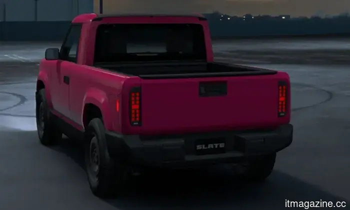Slate’s new electric truck colors resemble those from a Crayola box.