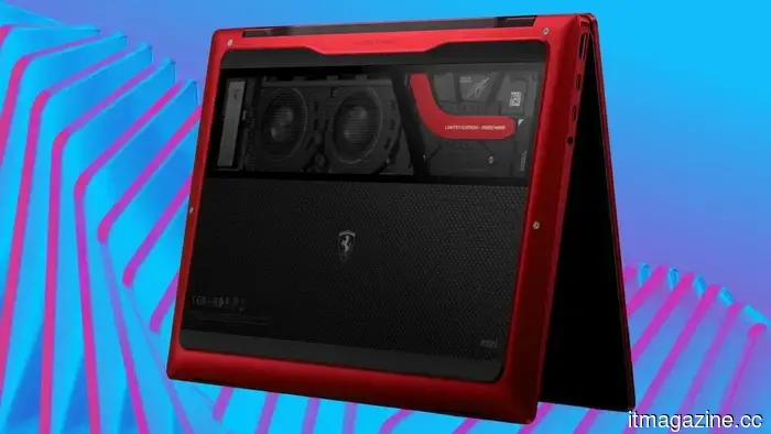 HP and Ferrari created a stunning red laptop, and I can't take my eyes off it.