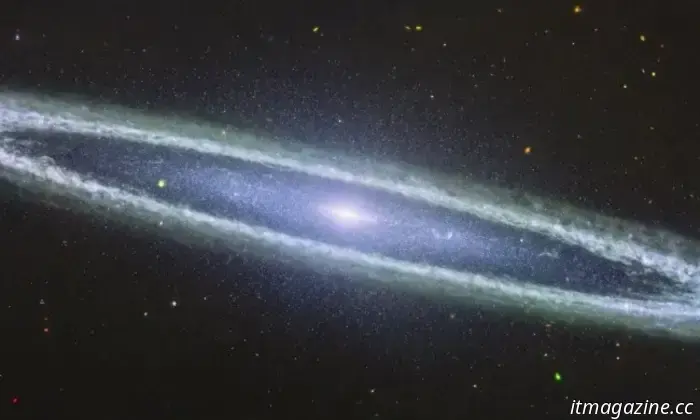 Hubble detects a cosmic bullseye: a galaxy featuring nine rings.