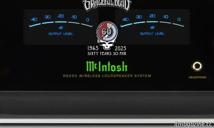 McIntosh celebrates the 60th anniversary of the Grateful Dead with Stealie speakers.