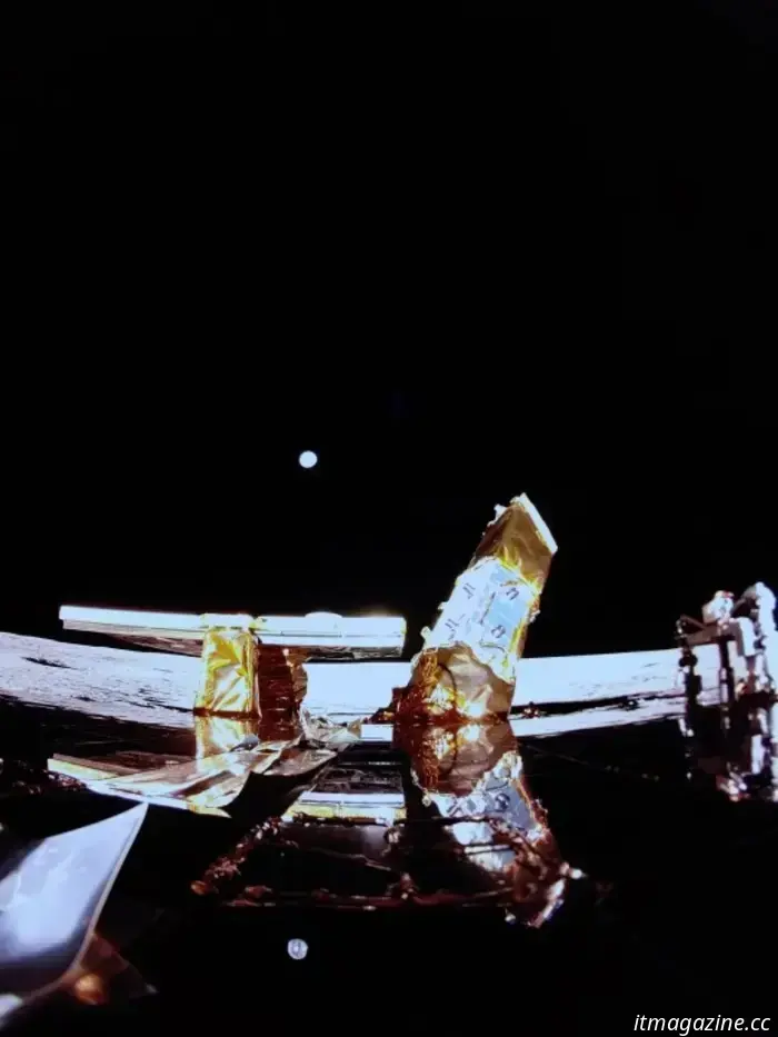 Check out the initial images of the Blue Ghost lander positioned on the moon's surface.